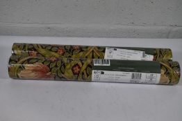 Five rolls of William Morris Pimpernel Wallpaper - 216730 - Bullrush/Russet (10.5m x 52cm).
