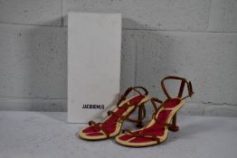 A boxed as new pair of Jacquemus Pralu Les Sandales in Light Brown, Size 36.