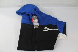 Four as new Adidas Z.N.E Full Zip Hoodies - Black/Royal Blue.
