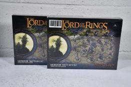 Two as new boxes of Lord of the Rings Strategy Battle Game Mordor Battlehost Sets.