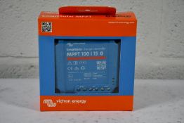 A boxed as new Victron Energy SmartSolar MPPT 100/15 Solar Charge Controller.