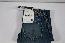 A pair of as new Rag and Bone Fire Island High-Rise Skinny Jeans, Size 24.