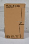 A boxed as new Harakiri pendant lighting black/smoke design (Box sealed) (RRP EUROS 321).