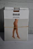 Six as new Wolford Fatal Lace Tights - Gobi (L).