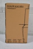 A boxed as new Harakiri pendant lighting black/smoke design (Box sealed) (RRP EUROS 321).