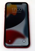 A pre-owned Apple iPhone 11 (US/Canada/A2111) 64GB in Red (iCloud clear. Grade D) (Checkmend report
