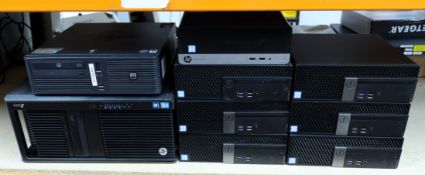 A quantity of pre-owned tower PC's to include HP and Dell (All items with hard drives removed. Untes