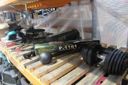 Miscellaneous sports and leisure related items to include Adidas boxing gloves and an Airsoft P.1161