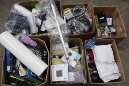 A large quantity of miscellaneous items to include hardware, clothing and batteries.