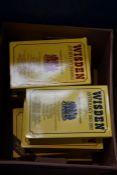 A box of Wisden Anthology cricket books dating from 1864-1982.