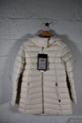 A Woolwich puffer coat (Size S).