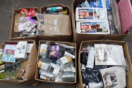 A large quantity of miscellaneous items to include hardware, household items and toiletries (5 boxes