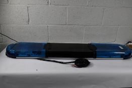 A Haztec Xpert Blue Emergency Flashing Vehicle Lightbar 130 x 40cm