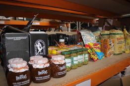 A large quantity of miscellaneous food and drink to include Mrs Bridges Four Fruit Marmalade, Prince