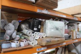 A quantity of miscellaneous household related items to include wallpapers, scented candles and kitch