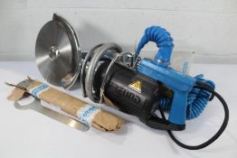 A Freund Quartering/Breaking Saw - Model K28-06 - 2 Hand Anti-tie Down.