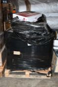 A pallet of returns to include Hamma television wall brackets and related items (Viewing advised).