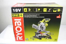 A Ryobi ONE+ 216mm Sliding Mitre Saw 18V R18MS216-0 (tool only).