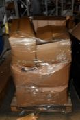 A pallet of returns to include Hamma TV brackets, Vivanco sound and image cables and related items (