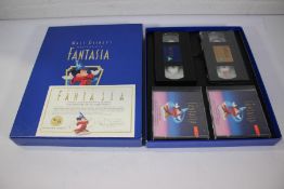 A Walt Disney Fantasia Collectors Edition video and CD box set with certificate of authenticity.
