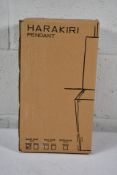 A boxed as new Harakiri pendant lighting black/smoke design (Box sealed) (RRP EUROS 321).