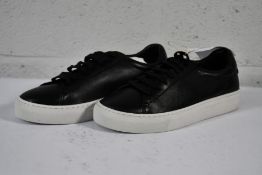 A pair of as new black Reiss Finley trainers (Size UK 5) (Unboxed).