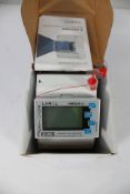 A boxed as new Lumel 3-Phase DIN Rail Energy Meter 100A (MID Certified), REF: NMID30-2.