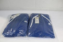 Two Adidas Royal Blue MTS Rib Aerorea tracksuits (Size 2 x M).