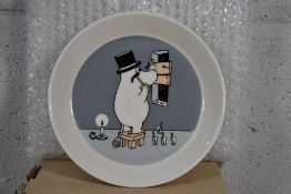 Six boxed as new Arabia Moomin Plates - Moominpappa - Grey (1066913).
