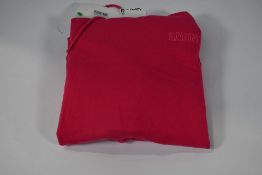 An as new Ganni shocking pink hoodie (Size L/XL).