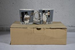 Six boxed as new Arabia Moomin Mugs - Hemulen Yellow (30cl).