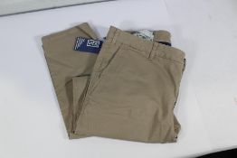 A pair of Meyer M5 Chinos Beige pure organic bio cotton (Size 38W L32).