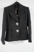 A women's as new Nana Jaqueline Maya Lapel Suit Jacket - Black (S).