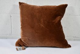Two Zinc Bude Cognac 50cm Cushions.