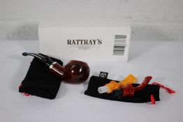 A boxed as new Rattray's Beltane's Fire Brown Tobacco Pipe, 4251582709331.