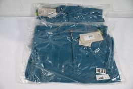 Two as new Jack Wolfskin Taunus HZ Fleece Jackets in Coral Blue, Both Size S.