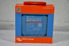 A boxed as new Victron Energy SmartSolar MPPT 100/15 Solar Charge Controller.