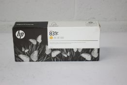 An HP Latex ink cartridge 831c yellow 775ml (EXP 01 Sept 24).