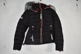A women's as new Jack1t Microf1bre Classic Down Jacket in Black, Size L.