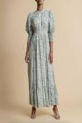 An as new By Timo Georgette Button Down Dress 451 - Blue Birds (L, stock photo).