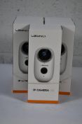 Five boxed as new Lemnoi IP cameras A3 wireless, night vision, motion sensor, indoor/outdoor usage,