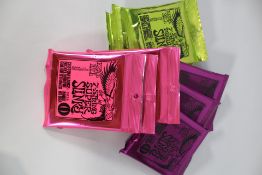 Nine packs of Ernie Ball 7-String Slinky Electric Guitar Strings (Super, Regular and Power - 3 each)