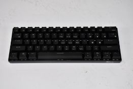 Five Royal Kludge (Model RK61) gaming keyboards Black/Blue switch with light yellow back light.