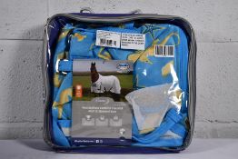 An as new WeatherBeeta Comfitec Essentials Mesh II combo neck with seahorse print for horses.