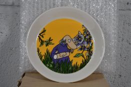 Six boxed as new Arabia Moomin Plates - Hemulen - Yellow (1066916).