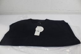A women's Oui wool blend navy sleeveless jumper (Size 36).