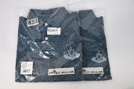 Two Peter Millar PM CS Tech shirts (Size 1 x M, 1 x L).