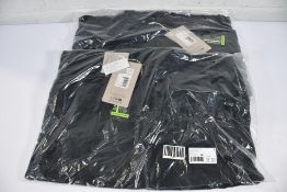 Two as new Jack Wolfskin Taunus HZ Fleece Jackets in Black, Sizes 2x M.