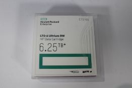 Five boxed as new HP LTO-6 Ultrium RW MP Data Cartridges C7976A 6.25 TB.