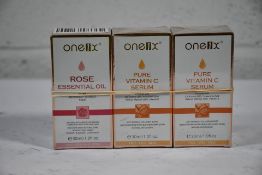 Two as new One 1 X Pure Vitamin C serums (2 x 30ml) and one Rose Essential oil (30ml).